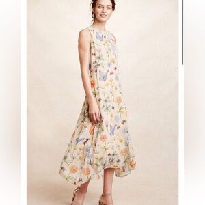 NWT *Host Pick* Pankaj & Nidhi for Anthropologie, butterflies & flowers dress